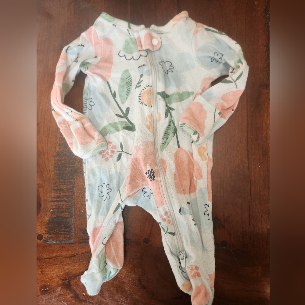 Coral Blue and Green Flower Sleeper